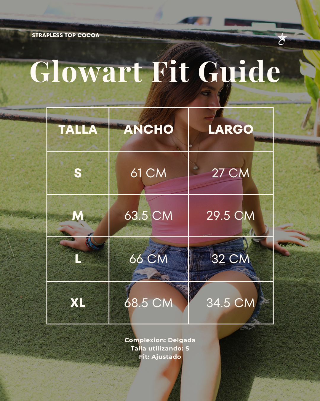 GLOW FIT - strapless top blush