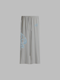 TIde by Glowart -pantalon recto azul claro, rayas blancas