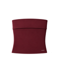 GLOW FIT - strapless top merlot