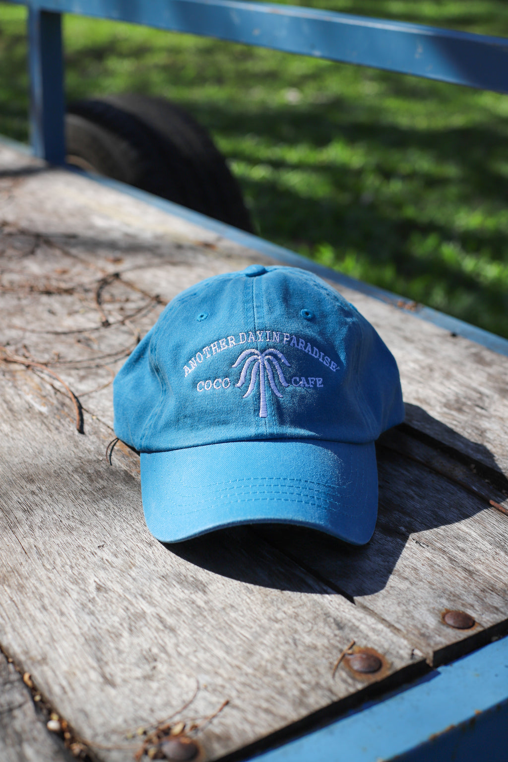 In Paradise-gorra azul con bordado
